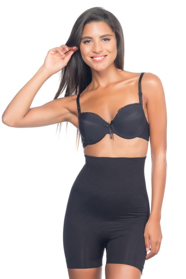 Schwarzes 2075 High Waist Muster Doppeltes Kurzes Bein Korsett