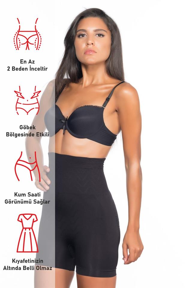 Schwarzes 2075 High Waist Muster Doppeltes Kurzes Bein Korsett