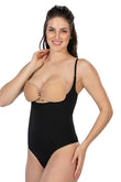 Black  2076 Chest Open String Body Corset