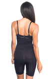 Black  2077 High Waist Patterned Leg Corset