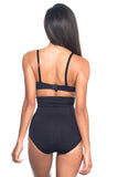 Black  2079 High Waist Pattern Double Slip Corset