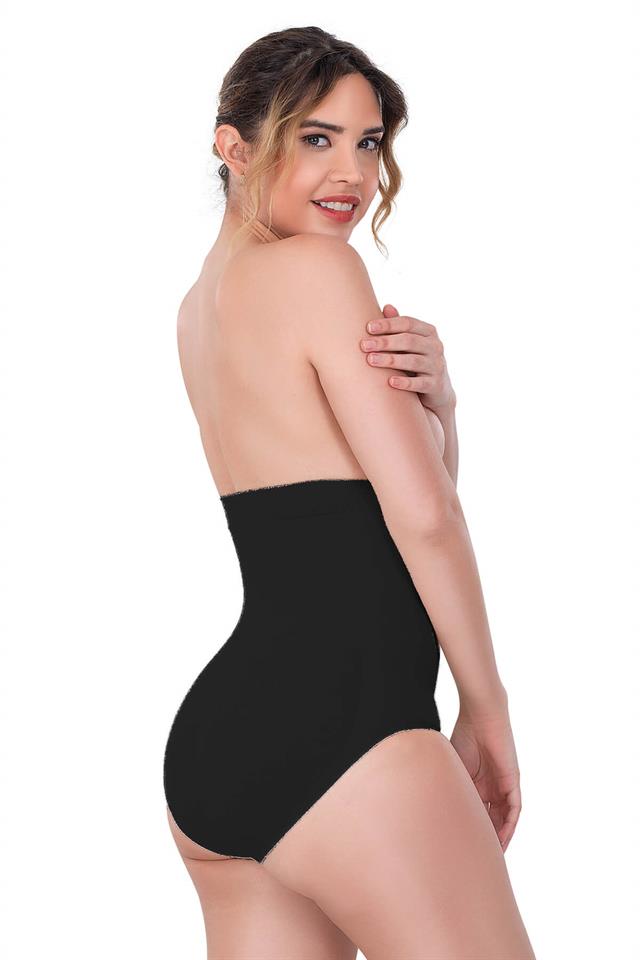 Black  2080 High Waist Snap Slip Corset