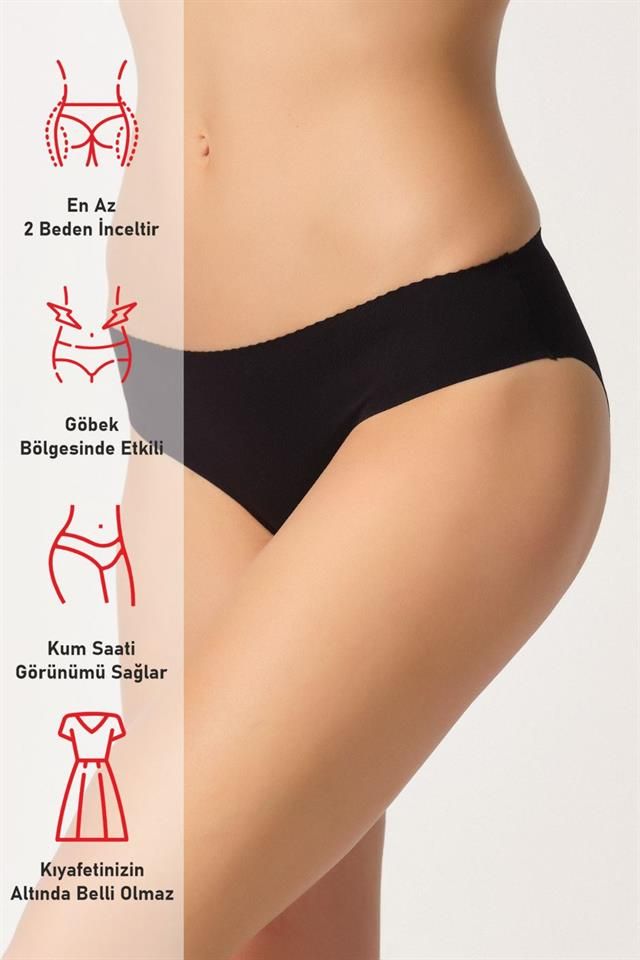 Black  2701 Laser Low Waist Panty Corset