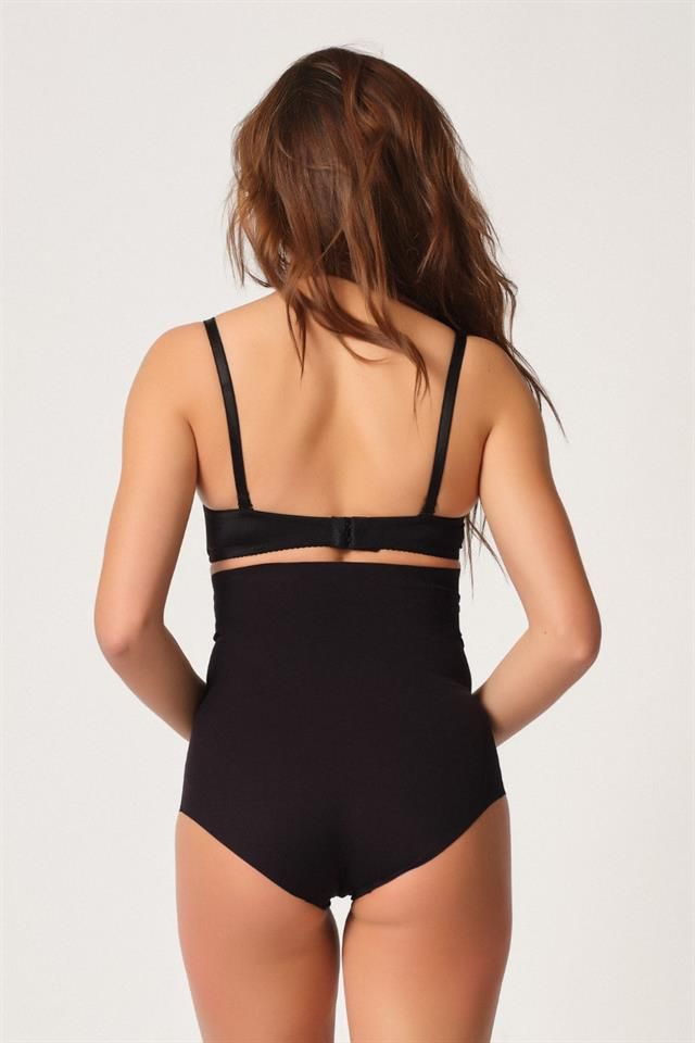 Black  2708 Laser High Waist Cut Slip Corset
