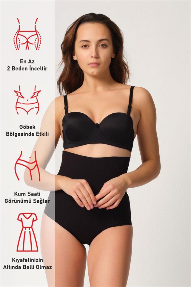 Black  2708 Laser High Waist Cut Slip Corset