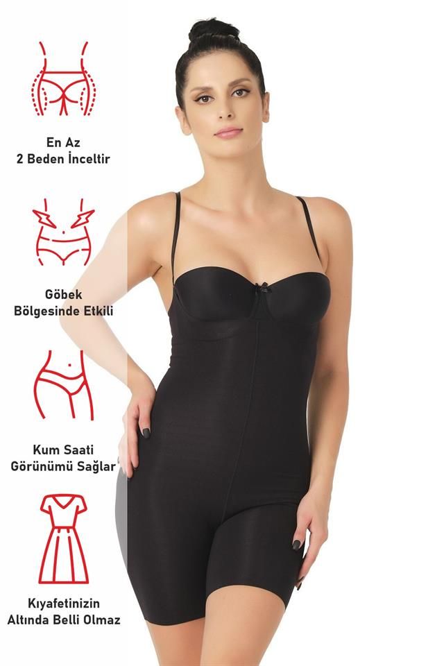 Black  2758 Laser Cut Chest Outdoor Boxer Corset