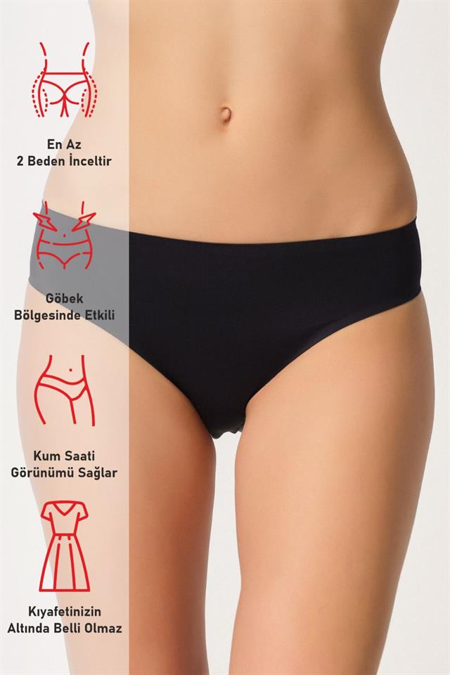 Black  2803 Bonding Laser Cut Panties