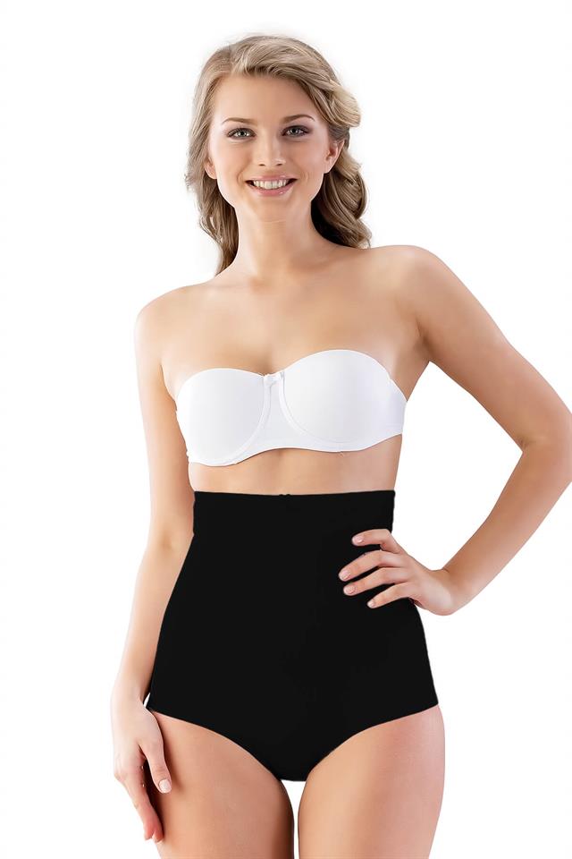 Black  2813 High Waist Slip Laser Corset