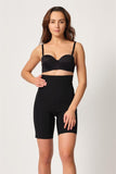 Black  2814 Double High Waist Boxer Laser Corset