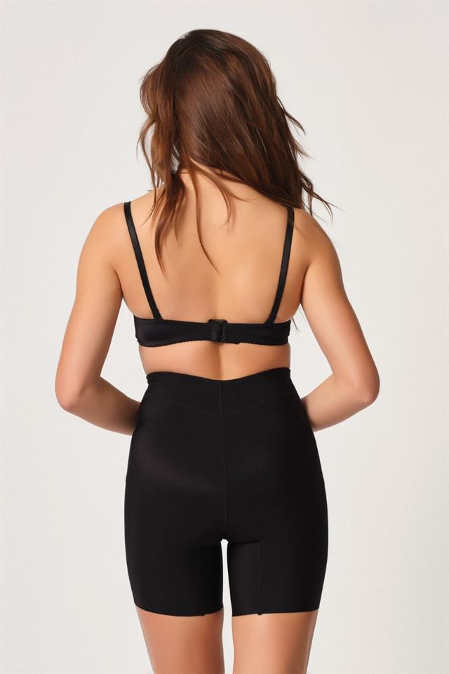 Schwarzes 2816 High Waist Boxer Laser Korsett