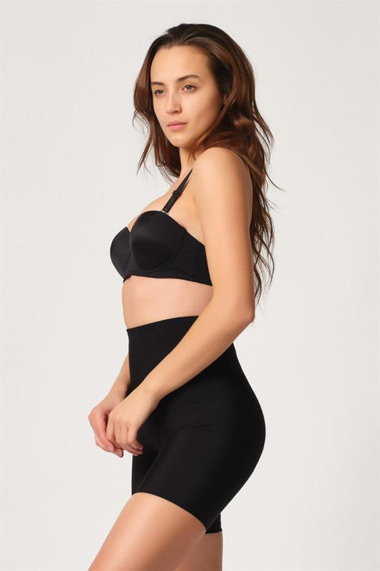 Black  2816 High Waist Boxer Laser Corset