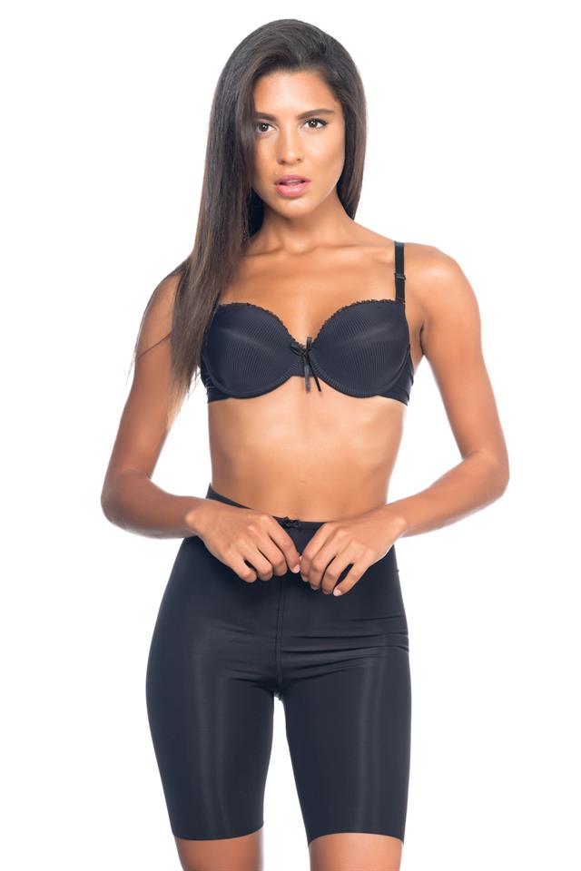Schwarzes 2817 High Waist Leg Laser Korsett