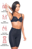 Black  2817 High Waist Leg Laser Corset