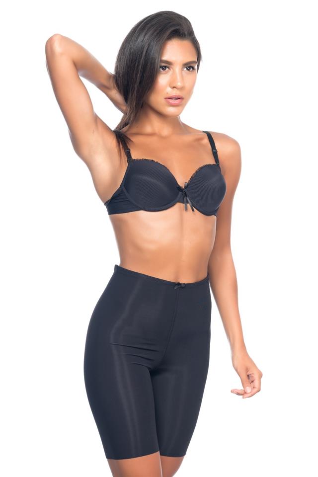Schwarzes 2817 High Waist Leg Laser Korsett