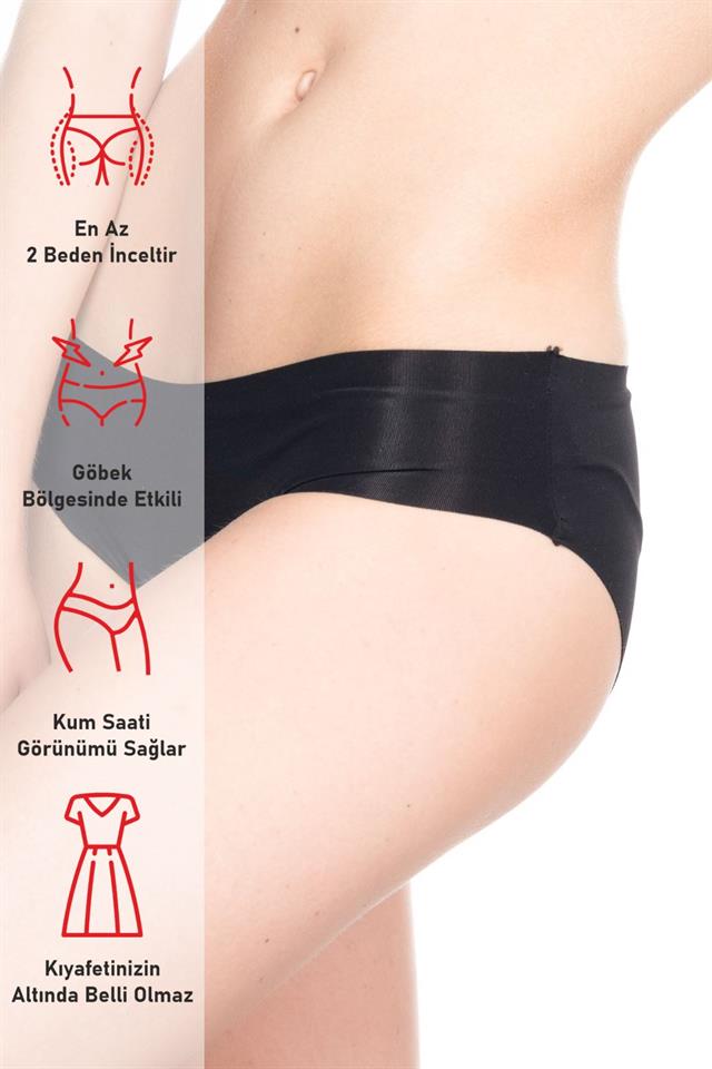 Black  2818 Slip Panties Laser Corset