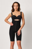 Black  2915 Waistcoat Bodysuit Backed Corset