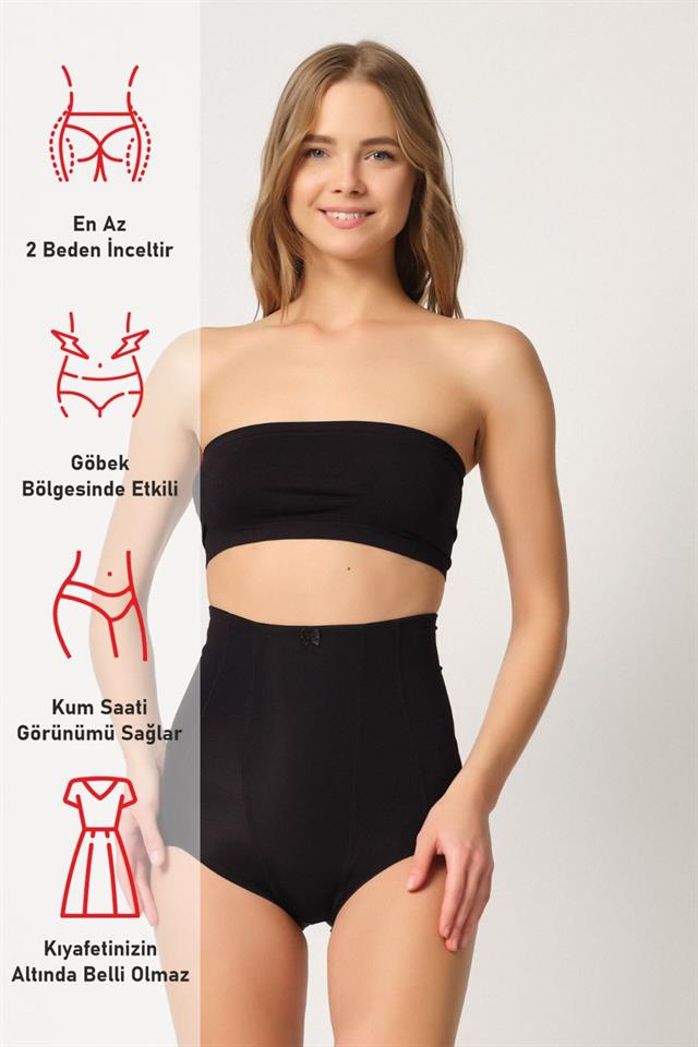 Black  2920 High Waist Abdominal Backed Slip Laser Corset