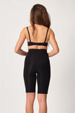Black  2923 High Waist Knuckle Leg Laser Corset