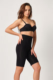 Black  2923 High Waist Knuckle Leg Laser Corset