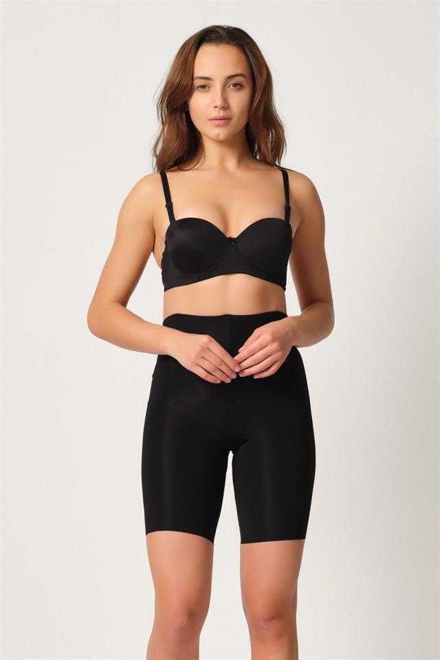 Black  2927 Waist Drawstring Laser Corset
