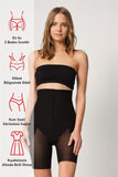 Black  2928 Laser Corset with Front Padded Lace Leg