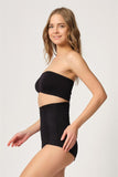 Black  2931 Belly Balen Backed Slip Laser Corset