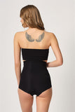 Black  2931 Belly Balen Backed Slip Laser Corset