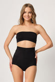 Black  2931 Belly Balen Backed Slip Laser Corset