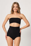 Black  2931 Belly Balen Backed Slip Laser Corset