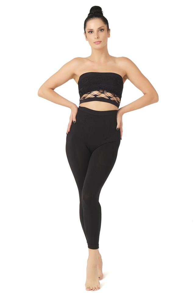 Schwarzes 3810 Leggings Korsett