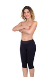 Black  3856 Soft Capri Leggings