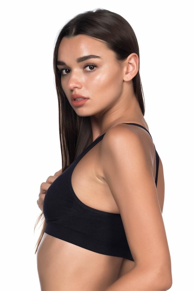 Black  4025 Padded Sports Bra Corset