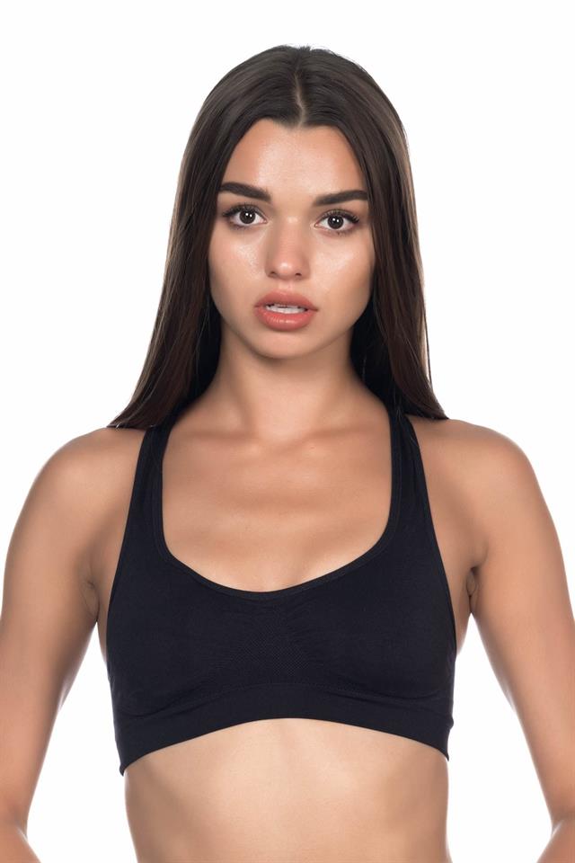 Black  4025 Padded Sports Bra Corset