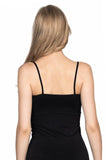 Black  5001 Soft Rope Strap Long Tank Top