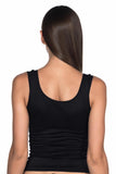 Black  5002 Soft Thick Strap Long Tank Top