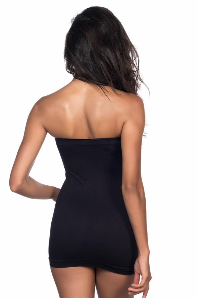 Schwarzes, weiches, trägerloses Tanktop 5003