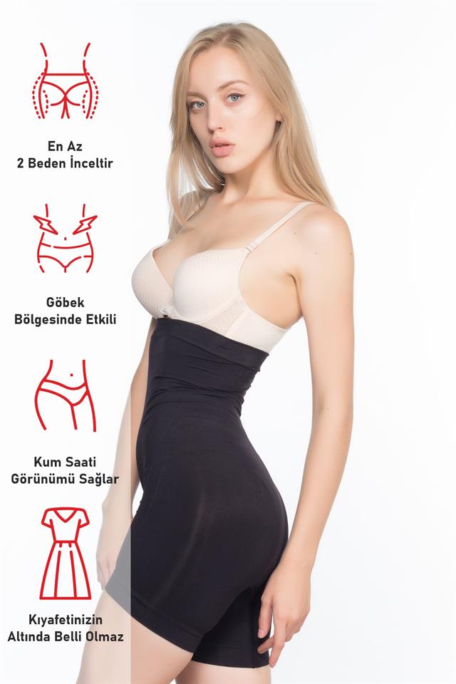 Black  7026 Slim High Waist Leg Corset