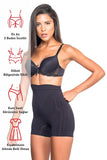 Black  7027 Slim Low Waist Boxer Corset