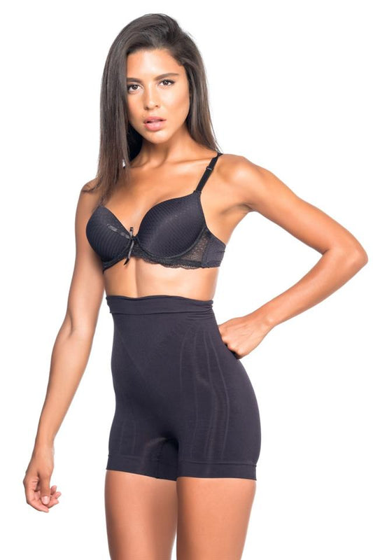 Black  7027 Slim Low Waist Boxer Corset