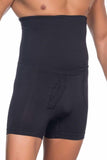 Black  E1005 Men's High Waist Double Boxer Corset