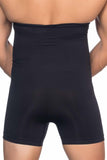 Black  E1005 Men's High Waist Double Boxer Corset