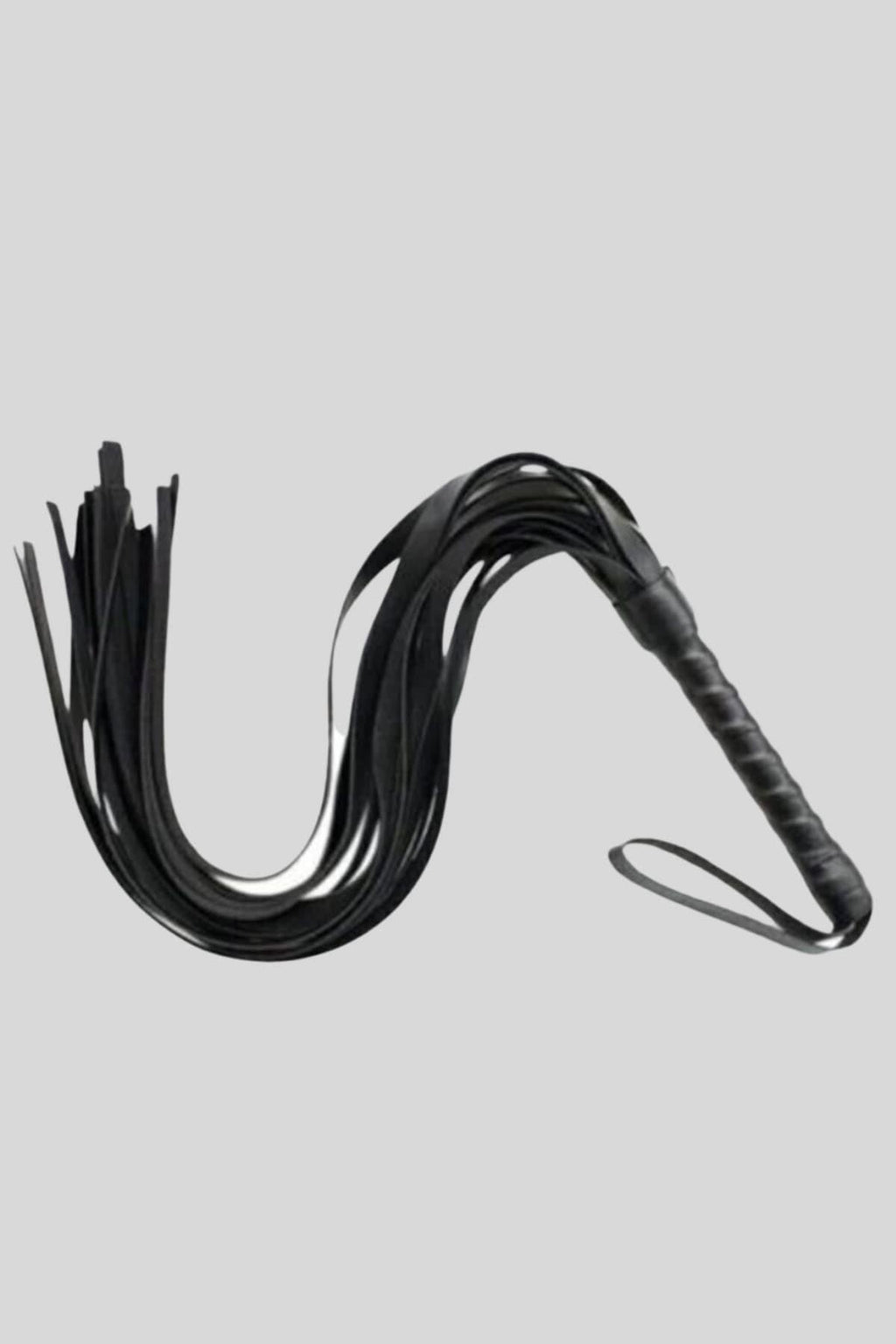 Schwarzes Geschirr Ausgefallenes Accessoire Kunstleder Einzelpeitsche H008