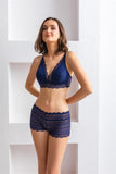 Bralet Bra Boxer Set Navy Blue (Mgp31813)