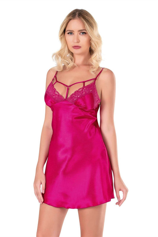 Cherry Short Satin Nightgown