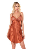 Cinnamon Satin Nightgown