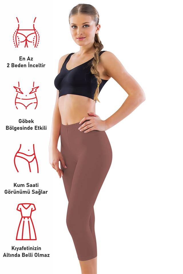 Kaffee Mi 7300 Große Capri Leggings