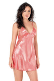 Coral Short Satin Nightgown