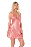 Coral Short Satin Nightgown