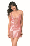Coral Short Satin Nightgown