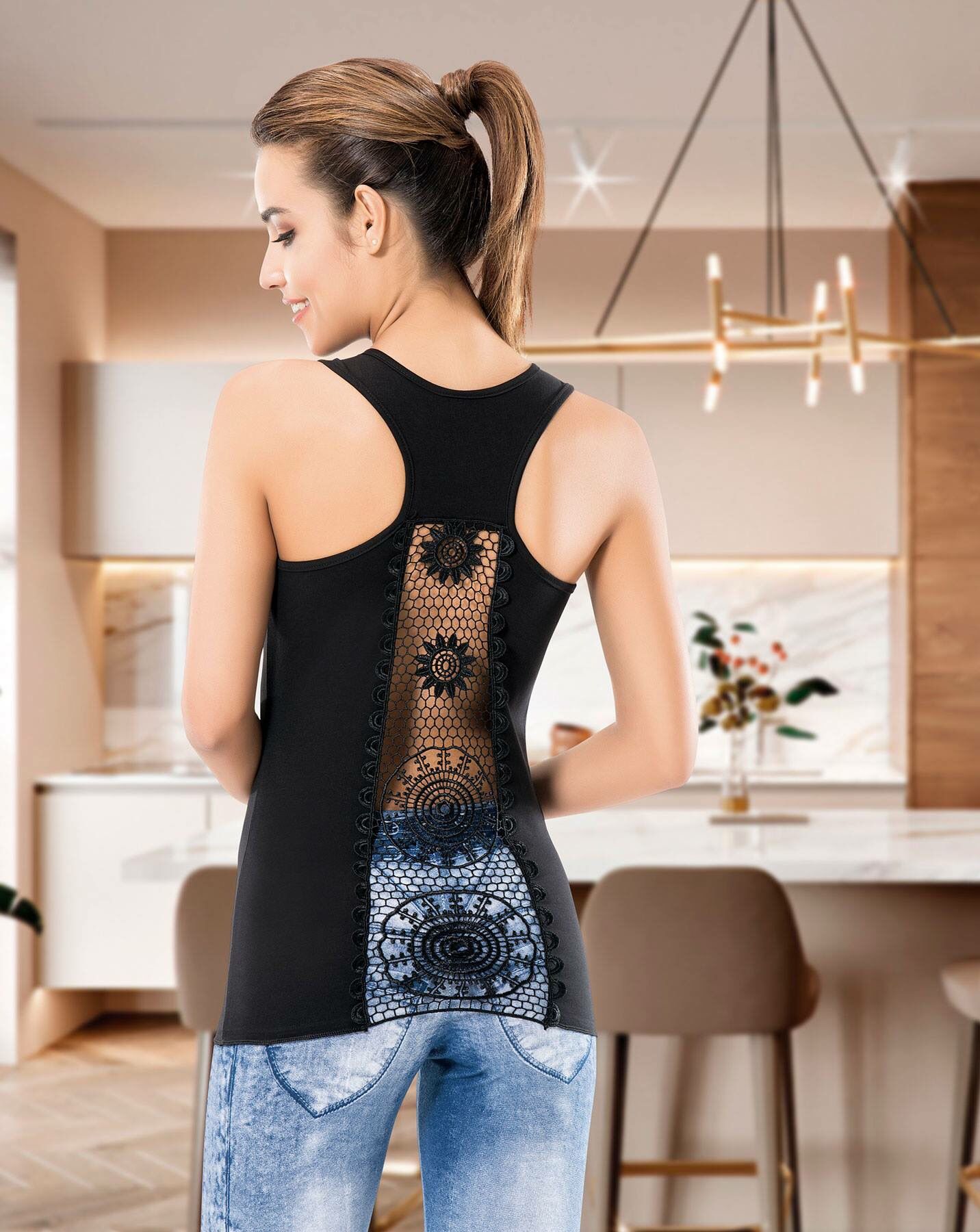 Derya Bullet Gupur Detailliertes Athleten-Tanktop 135